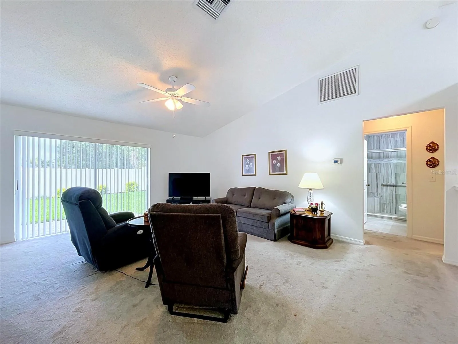 Vaulted ceiling adds spaciousness