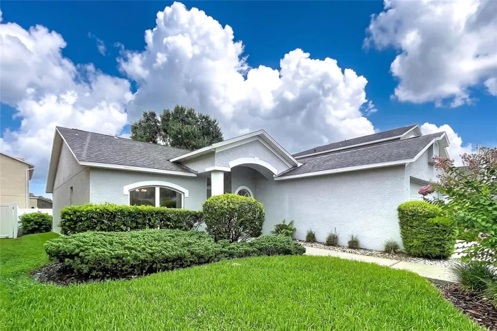 Manicured landscaping