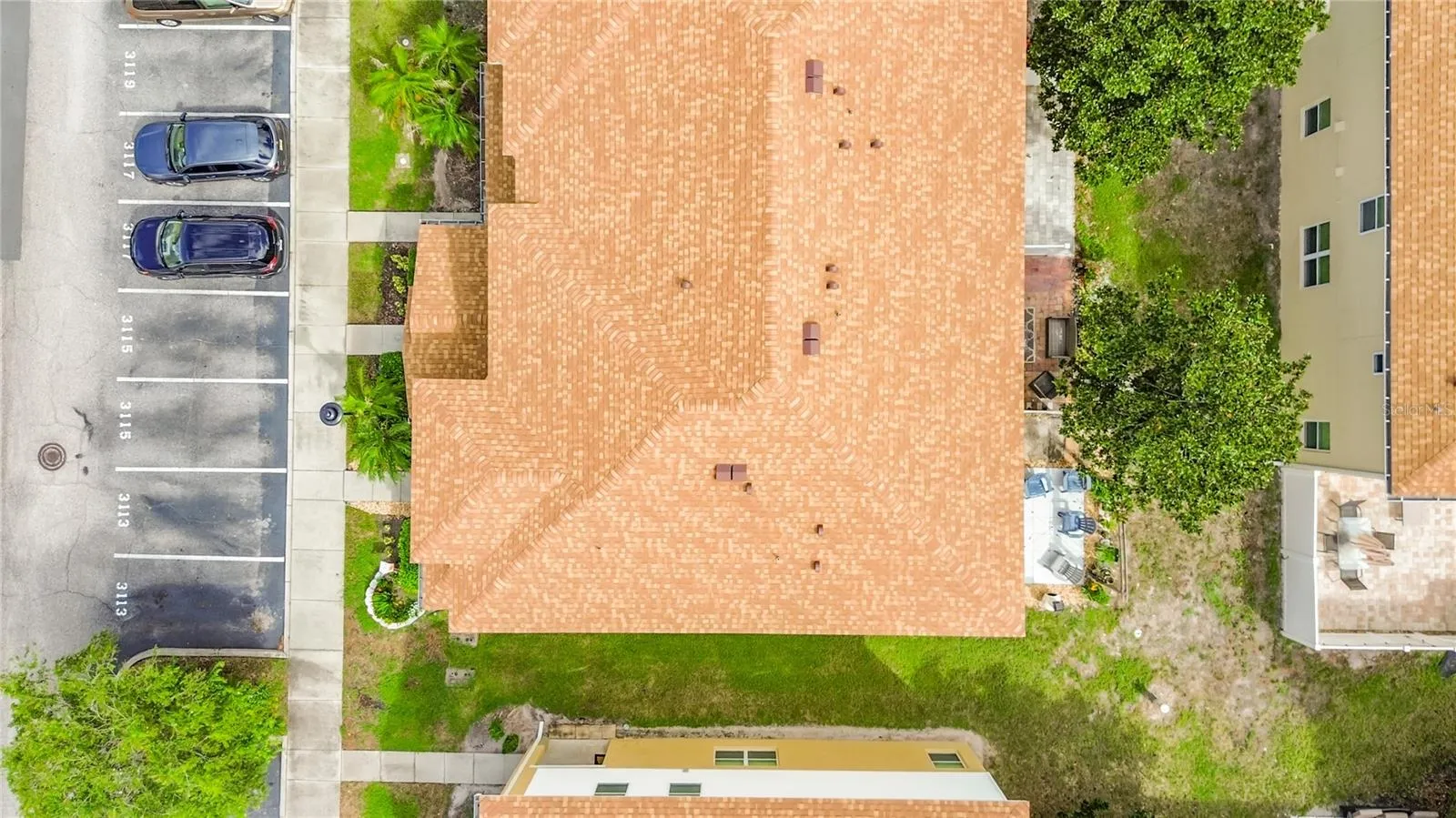 Aerial View with 2 Dedicated Parking Spaces