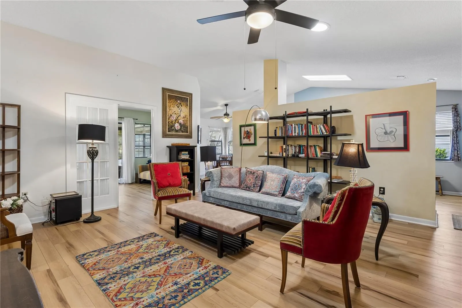 An entry to the kitchen was added on the right side of the living room.