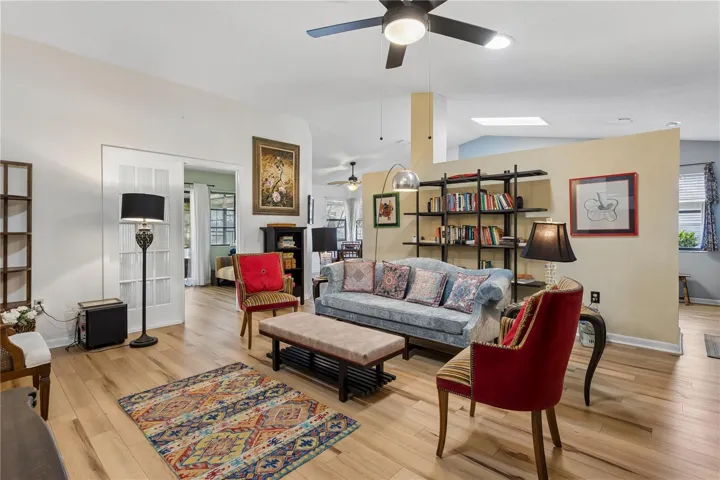 An entry to the kitchen was added on the right side of the living room.