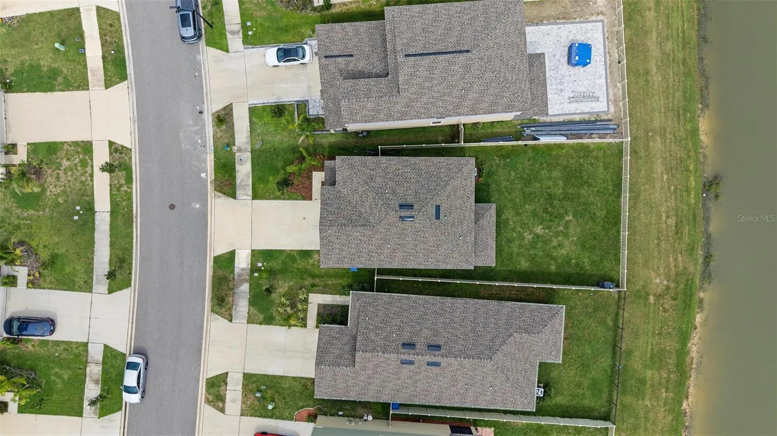 Aerial View of the Property and the Backyard