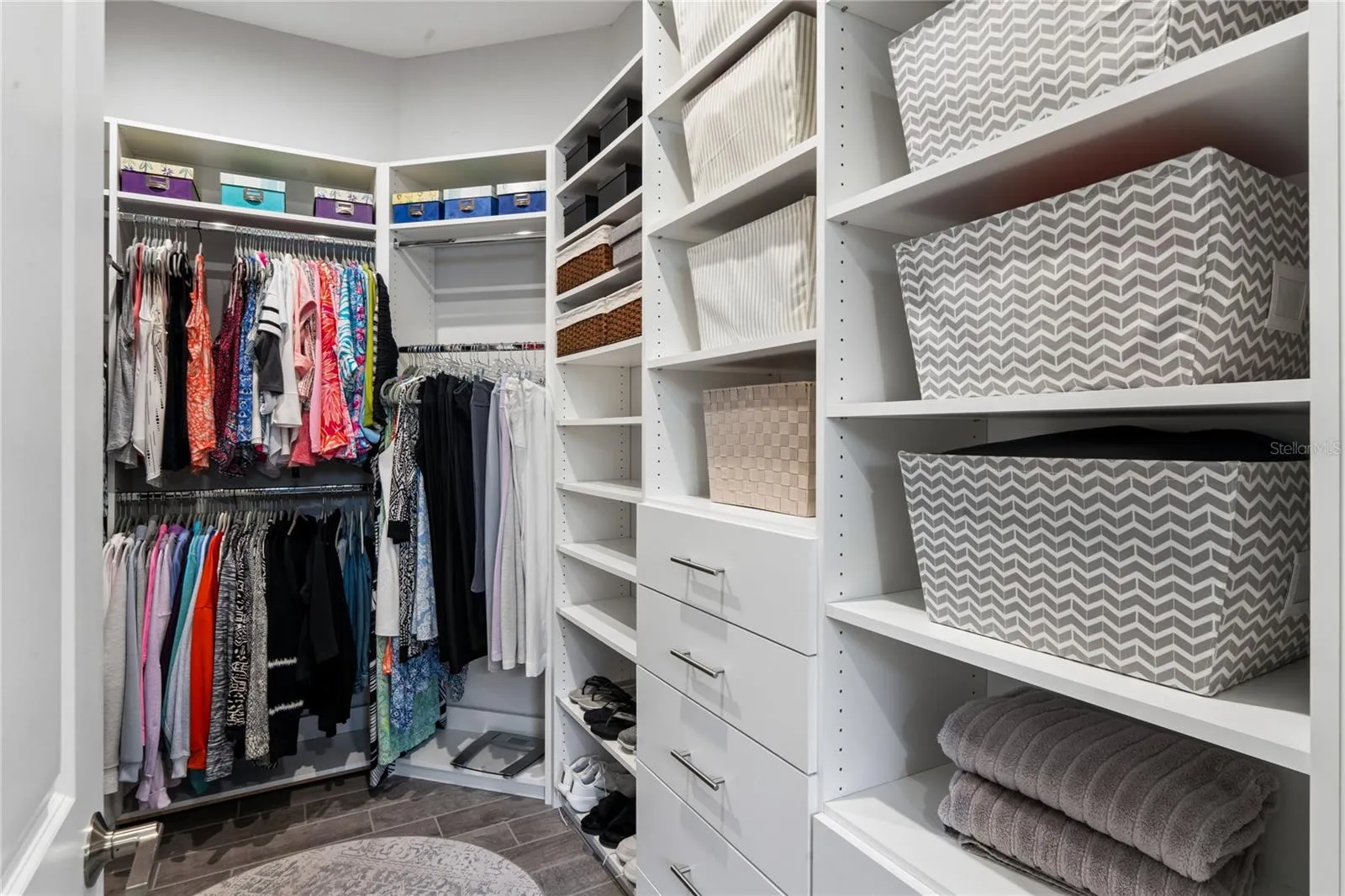 Primary Closet custom built-in with storage