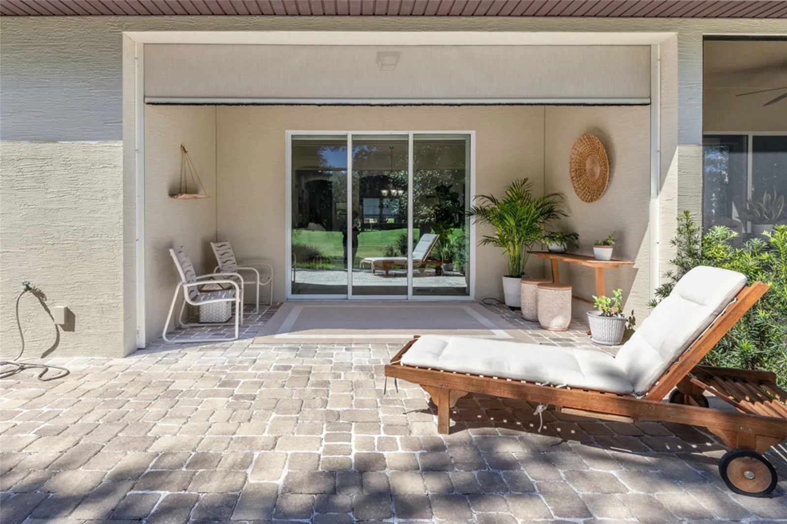 Back Patio With Pavers.