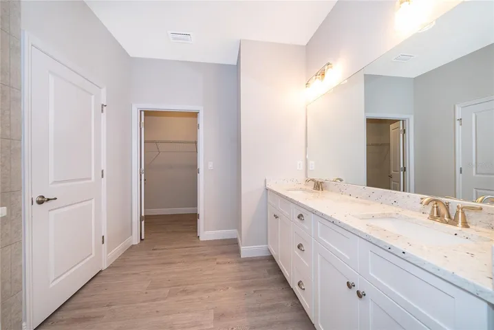 Quartz Countertops, Laminate Flooring, Walk-In-Closet