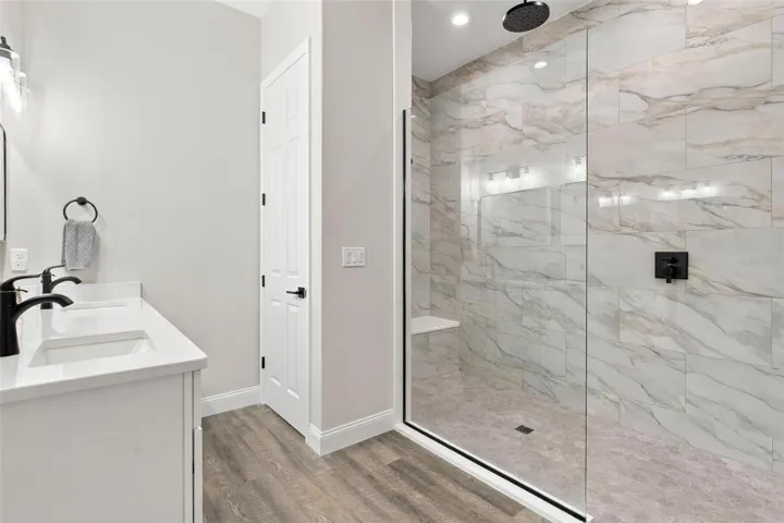 Custom walk-in shower