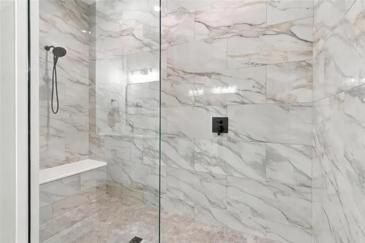 Custom walk-in shower