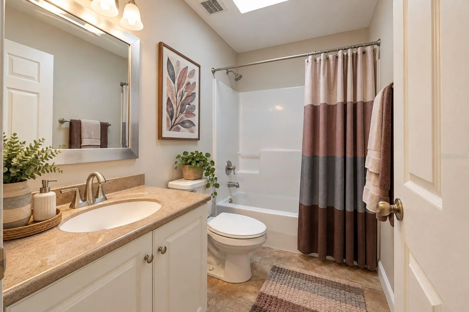Guest bathroom staged