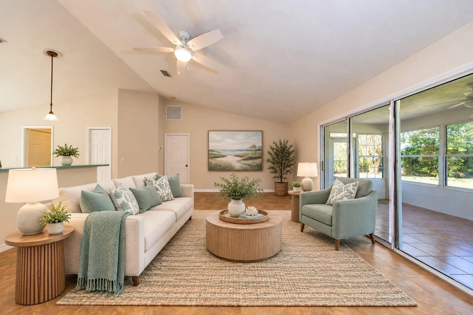 living room staged
