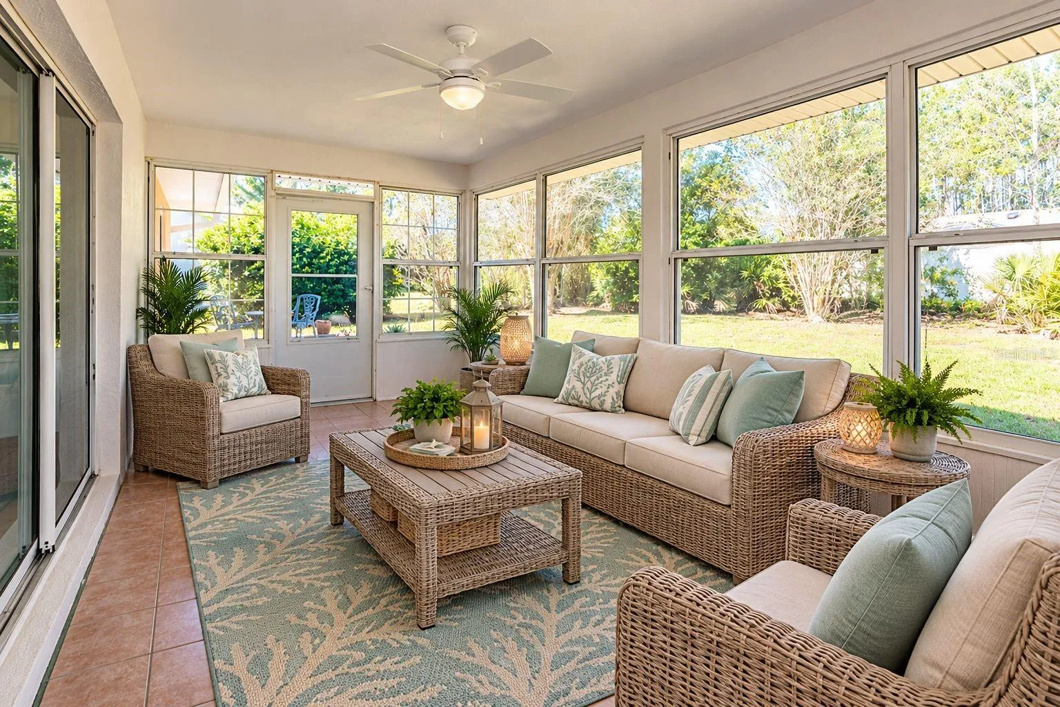 Florida room staged