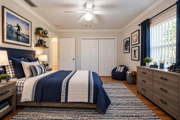 Bedroom #2 staged