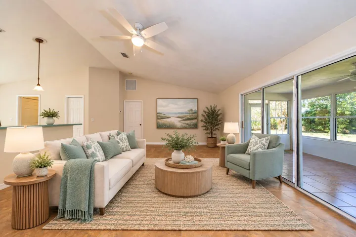 living room staged