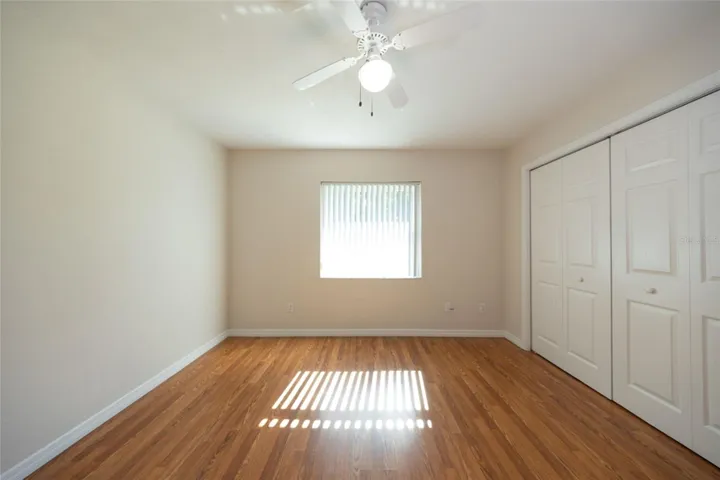 Bedroom #3 has laminate flooring.