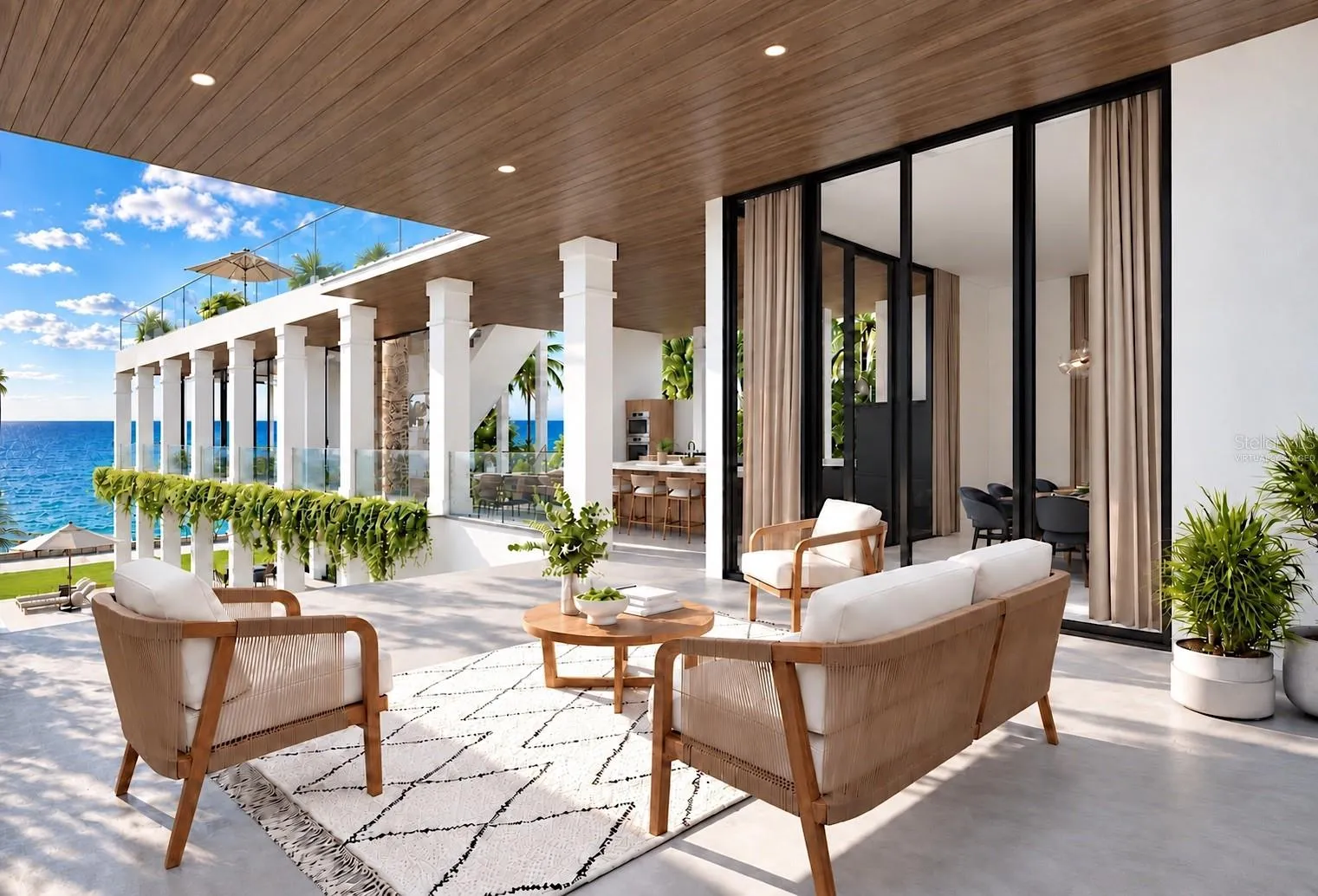 Back patio. Virtually staged.