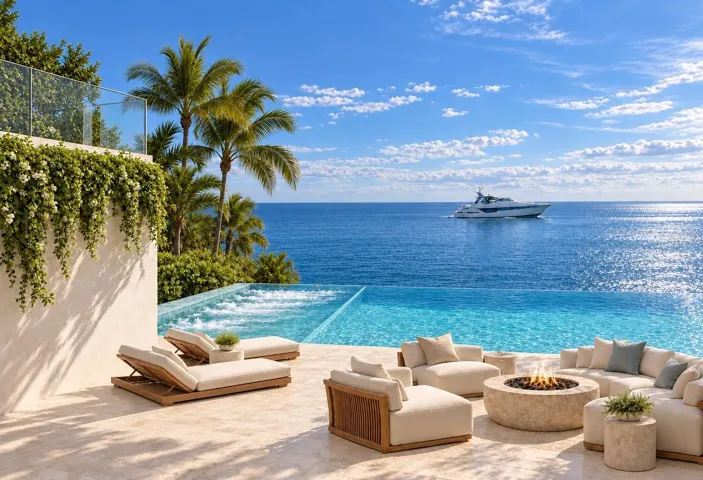 Infinity pool. Virtually staged.