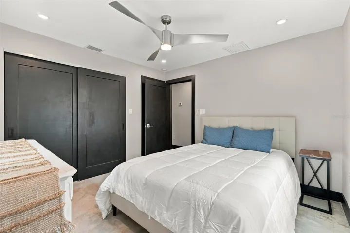 bedroom 2 with 2 closets