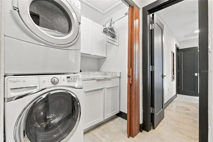 laundry area inside unit