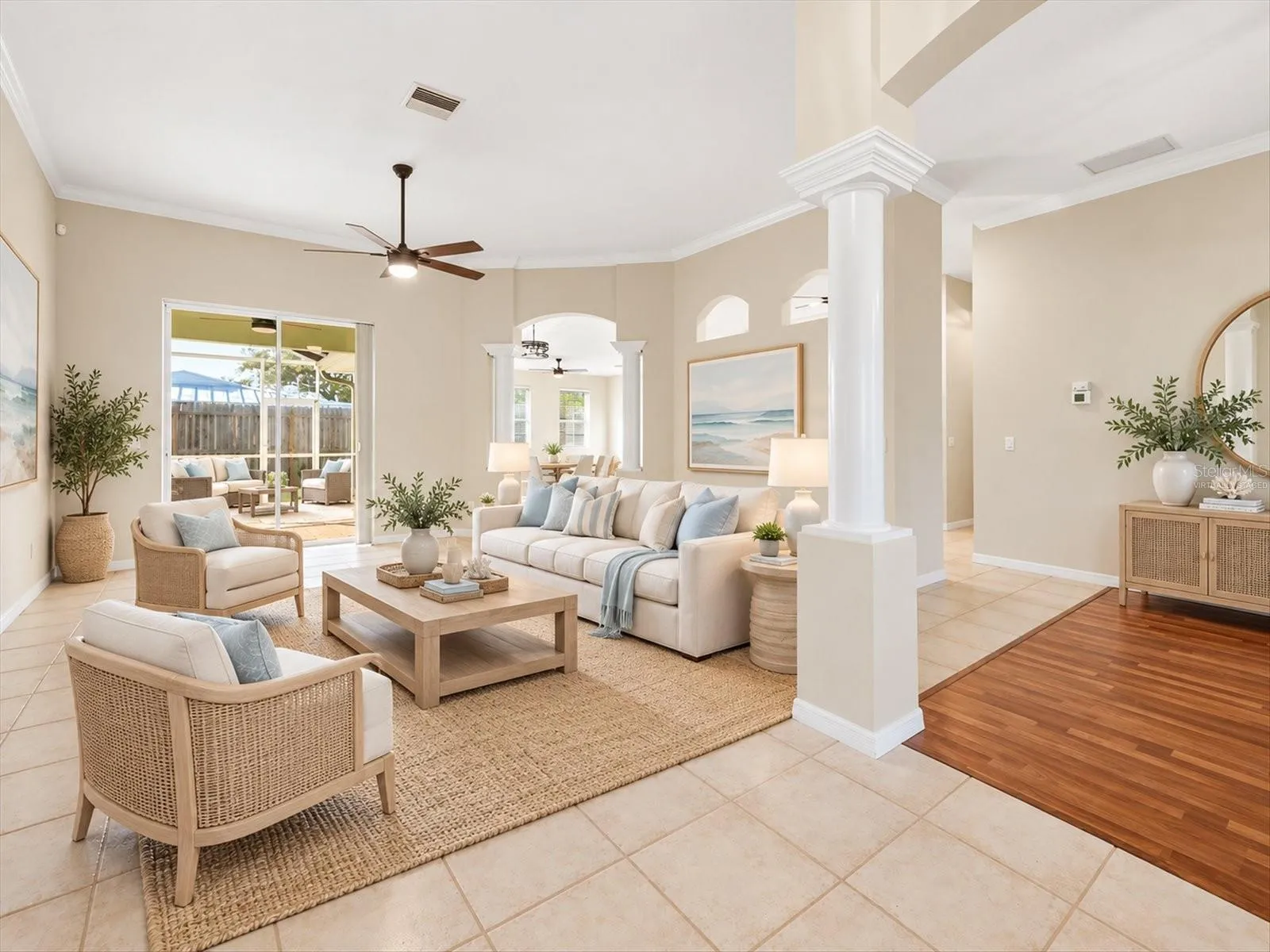 Virtually Staged Living Room