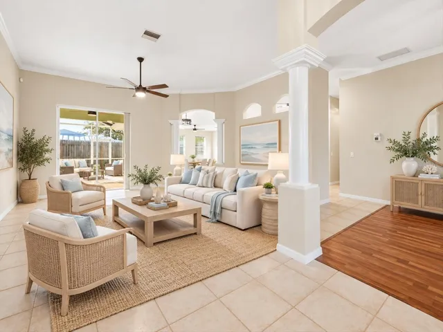 Virtually Staged Living Room
