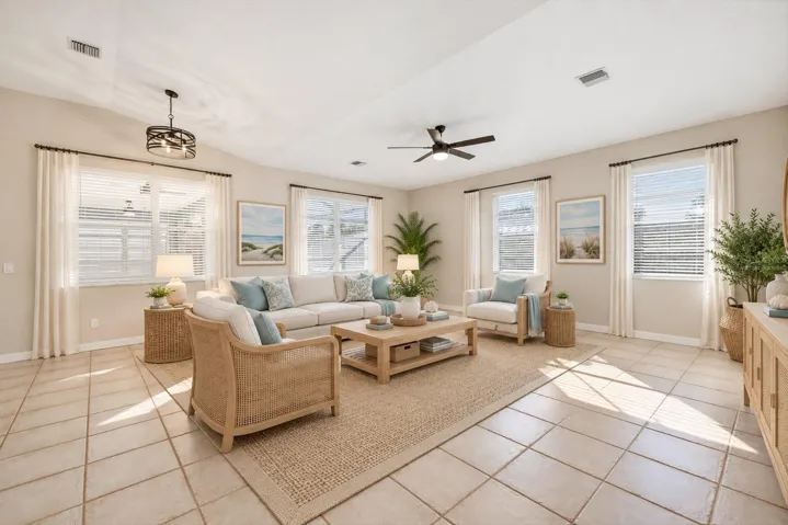 Virtually Staged Family/Great Room