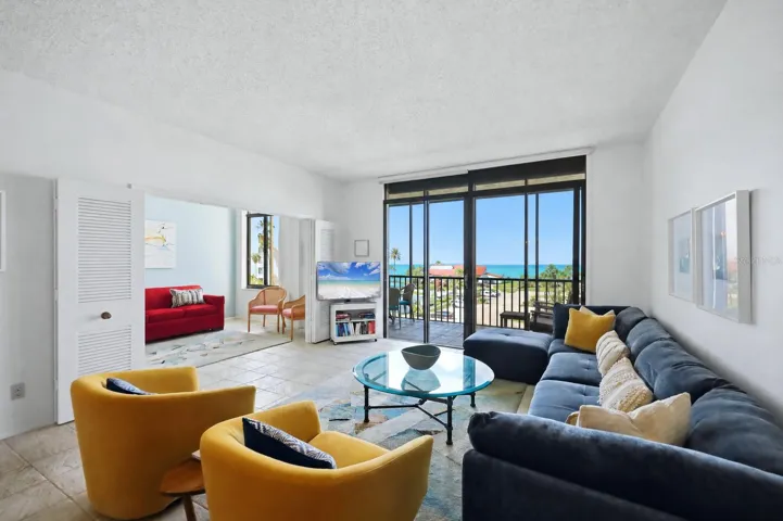 Living room with gulf view