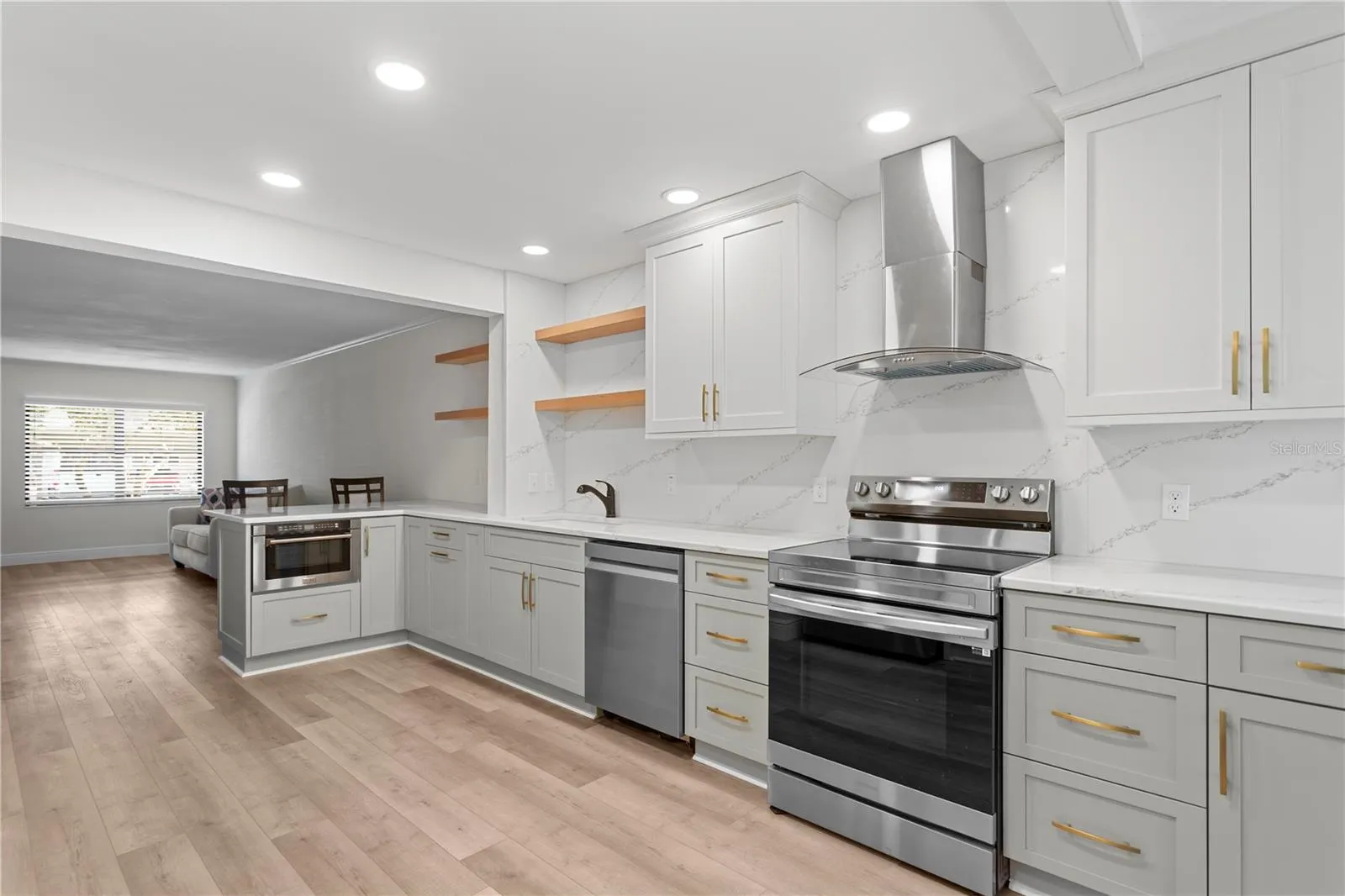 Quartz Counters with Plenty of Studio B Custom Cabinets