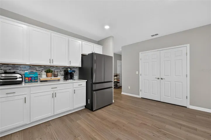 Fridge and more cabinets