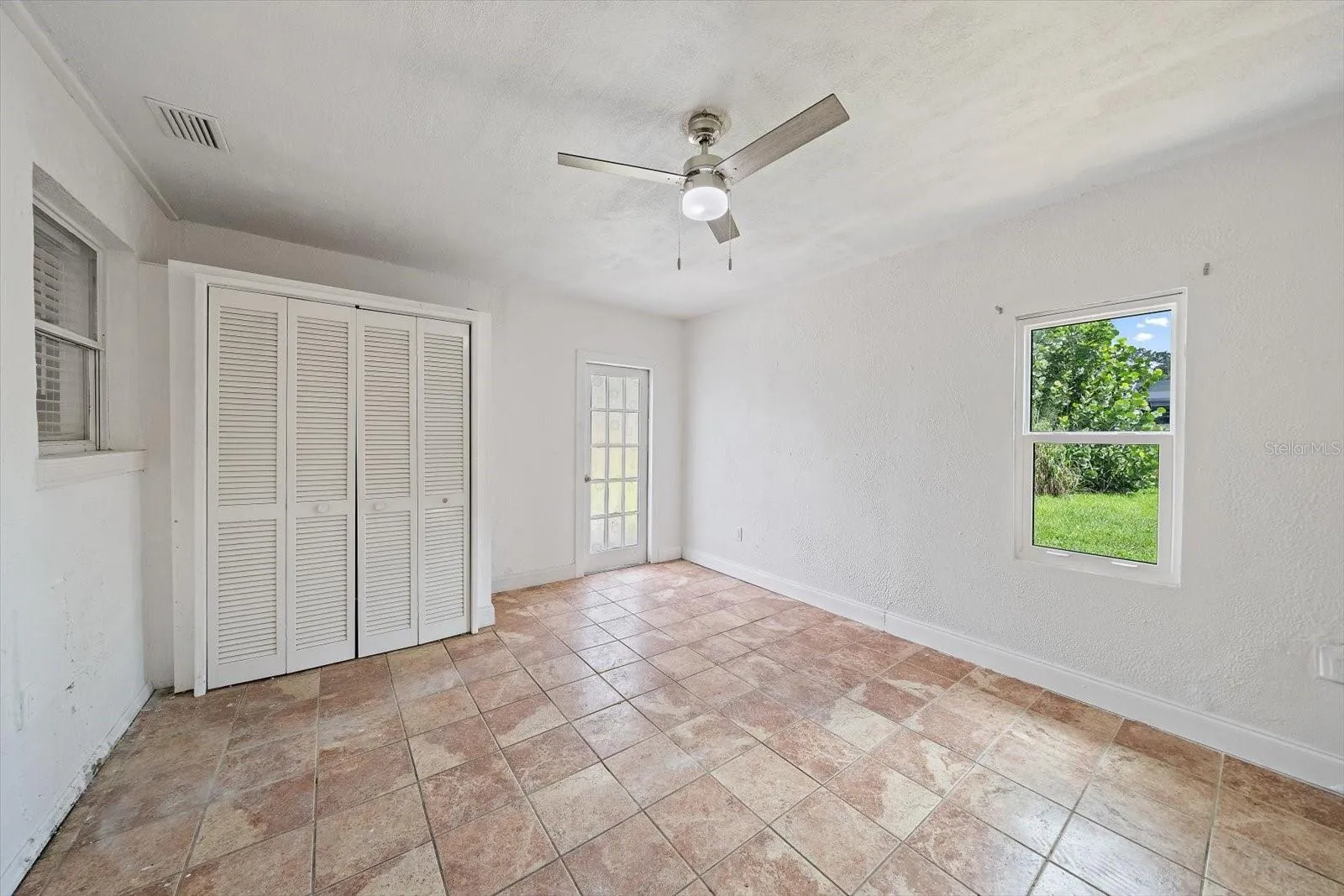 Closet, French door to back patio