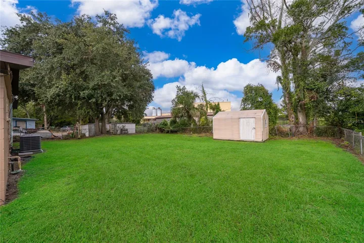 Huge Back Yard with Storage Building