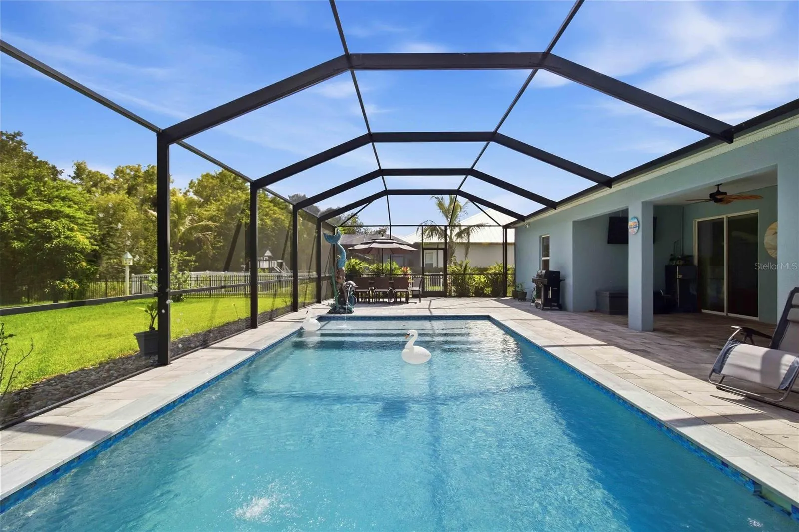 Spacious pool and lanai