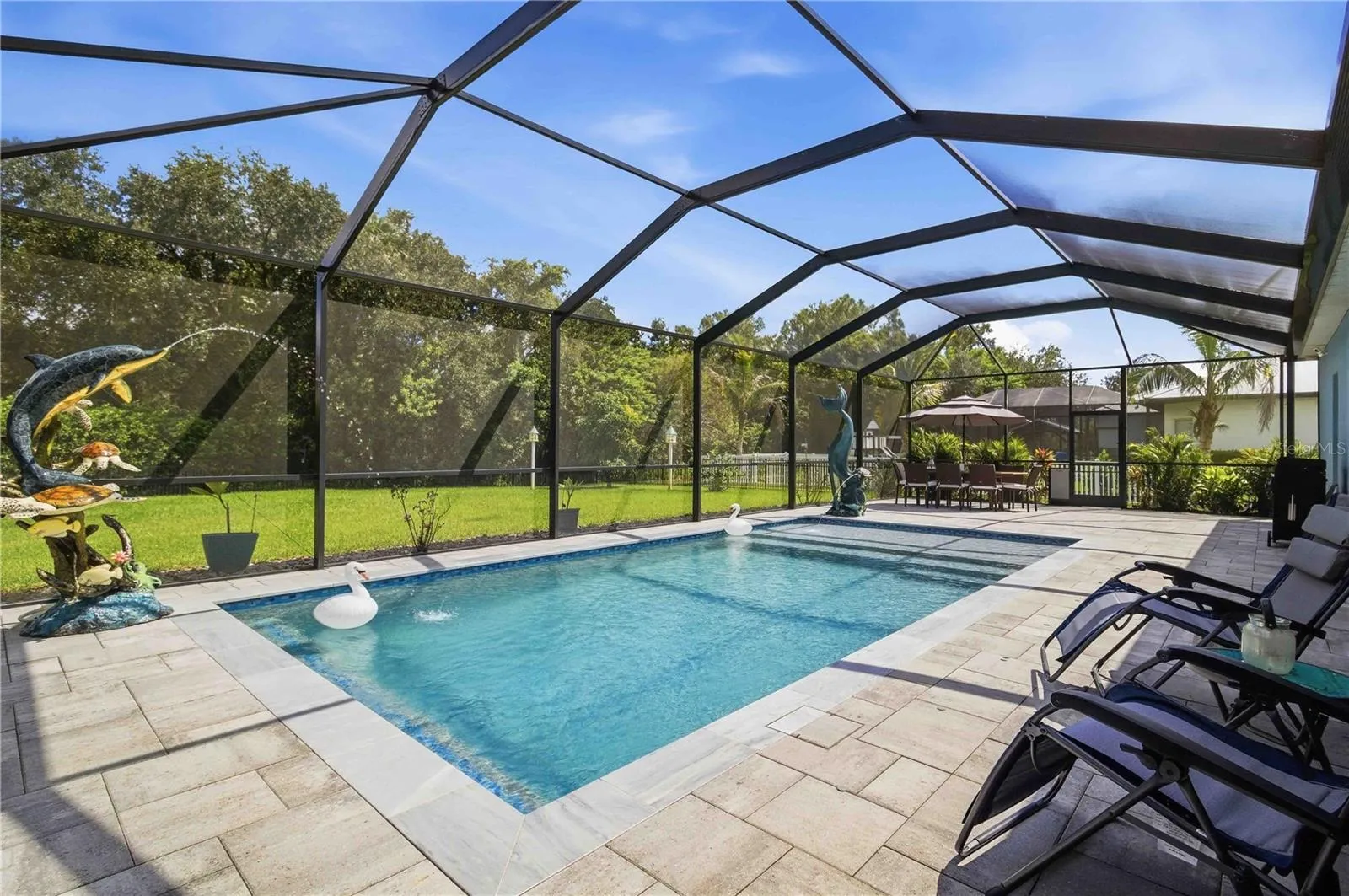 Private heated pool