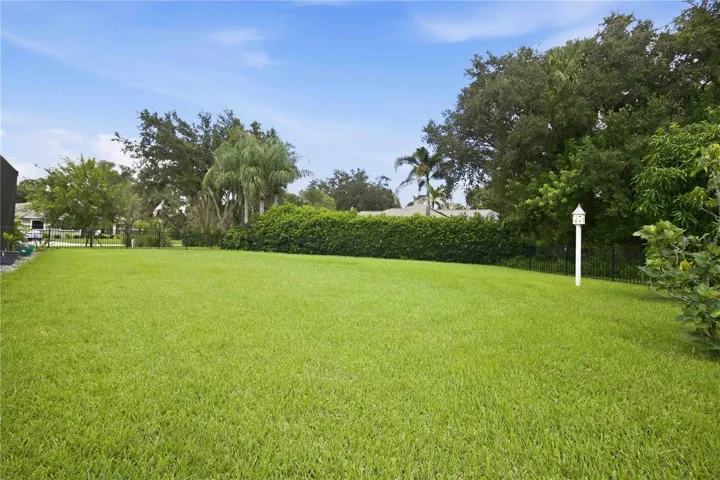 Fenced backyard with room to enjoy