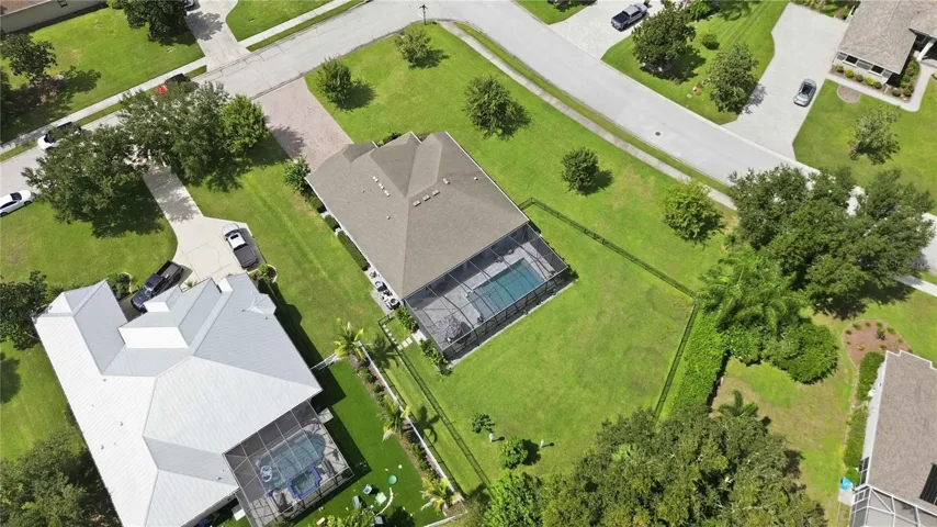 Elevated view of the property