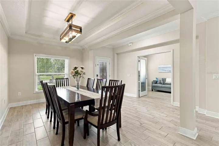 Spacious dining area