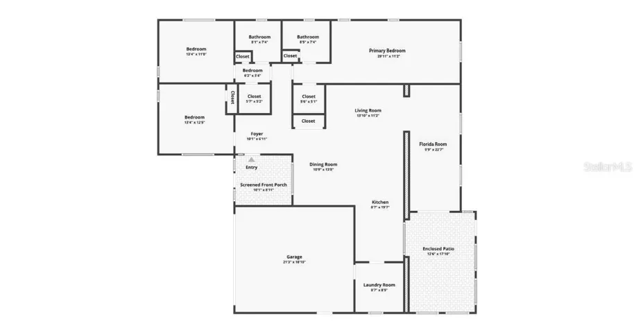 You'll love this spacious plan with nearly 1,900 square feet PLUS a large enclosed lanai that's not included in the heated square feet~