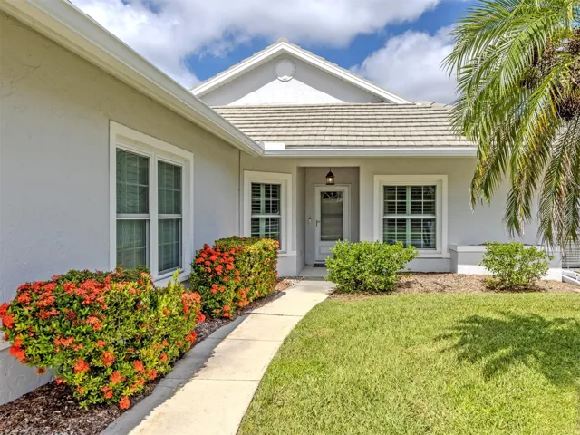 Front entrance is inviting to guests