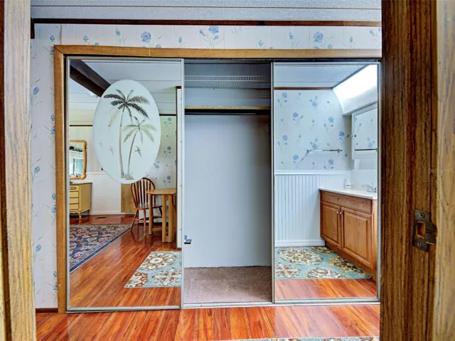 Large mirrored closet in Primary Bedroom