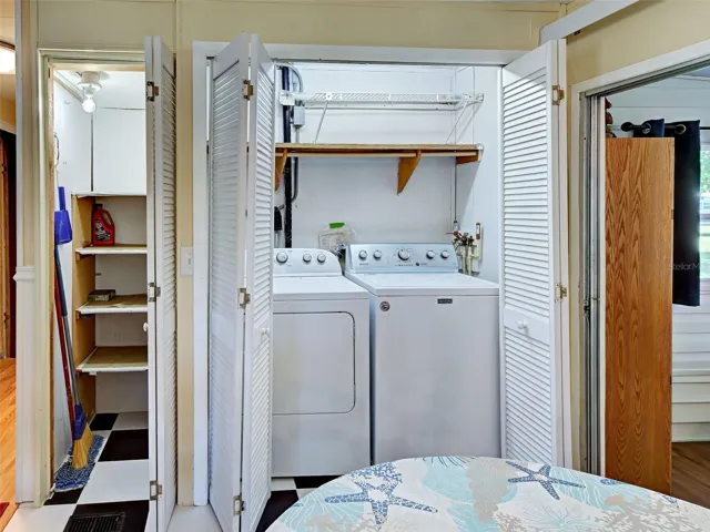 Storage Closet and Laundry Closet off Kitchen/Dining Area