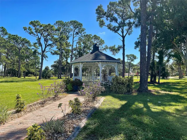 Lovely Gazebo is indicative of how pretty the grounds are in Holiday Park!