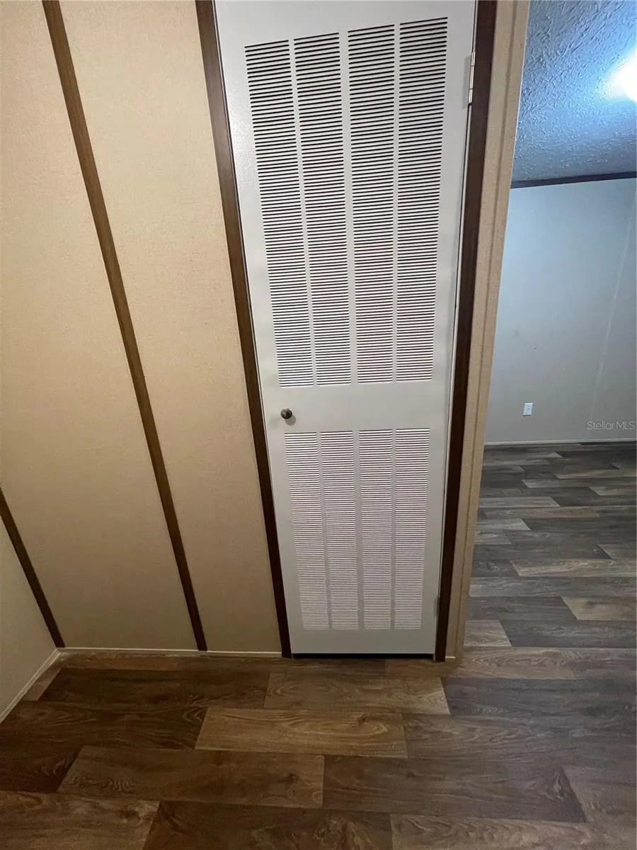 Utility closet in laundry room