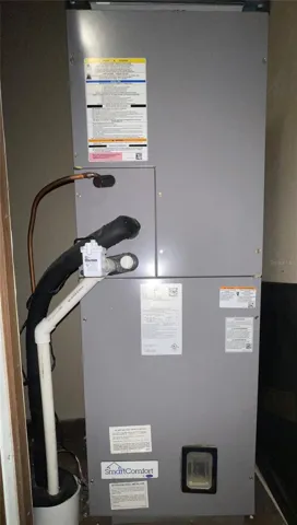 Air handler in utility closet
