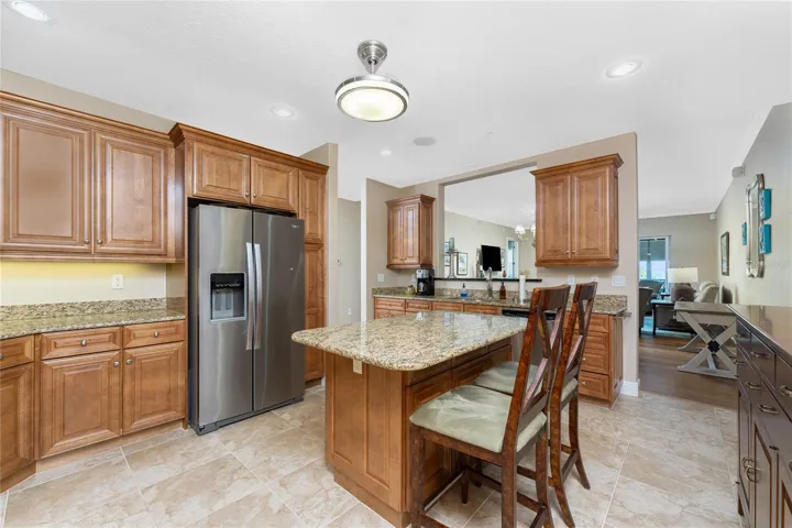 The kitchen is designed for those who love to cook with a center island