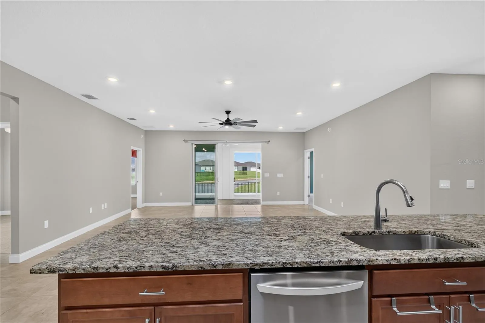 Kitchen looking into family room