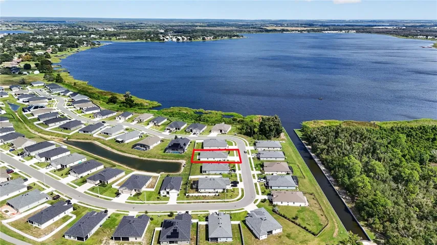 Arial of nearby lake