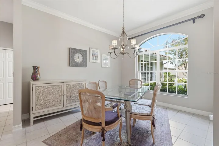 Large dining room in the front of the home.