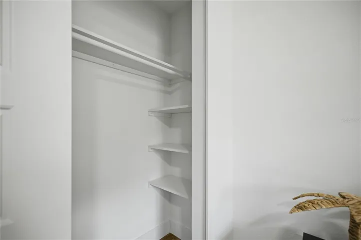 Solid wood built in shelves