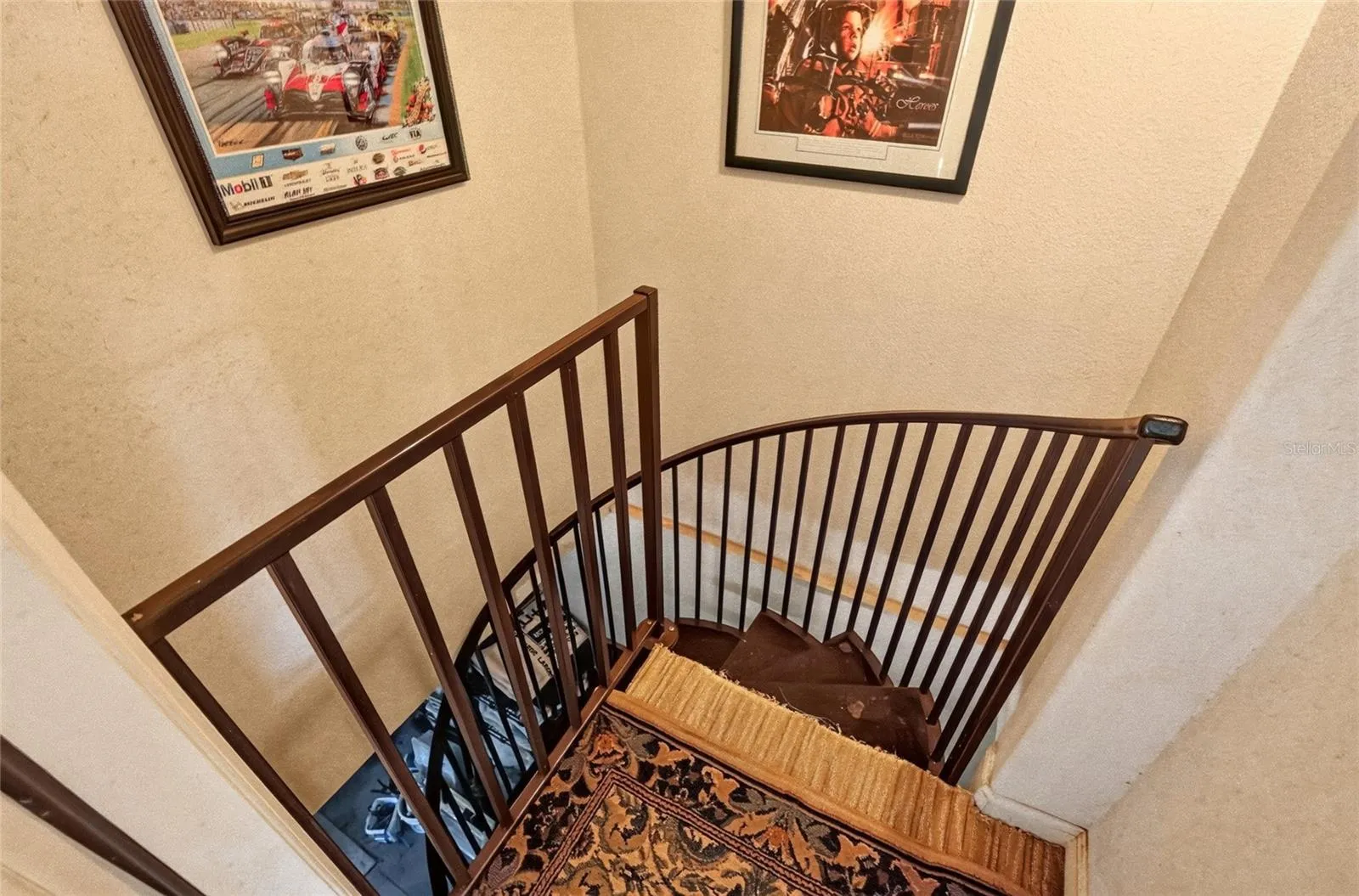 Spiral Staircase to Six Car Garage