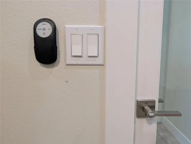 Remove for ceiling fan. Switches for LED recessed lights in ceiling.