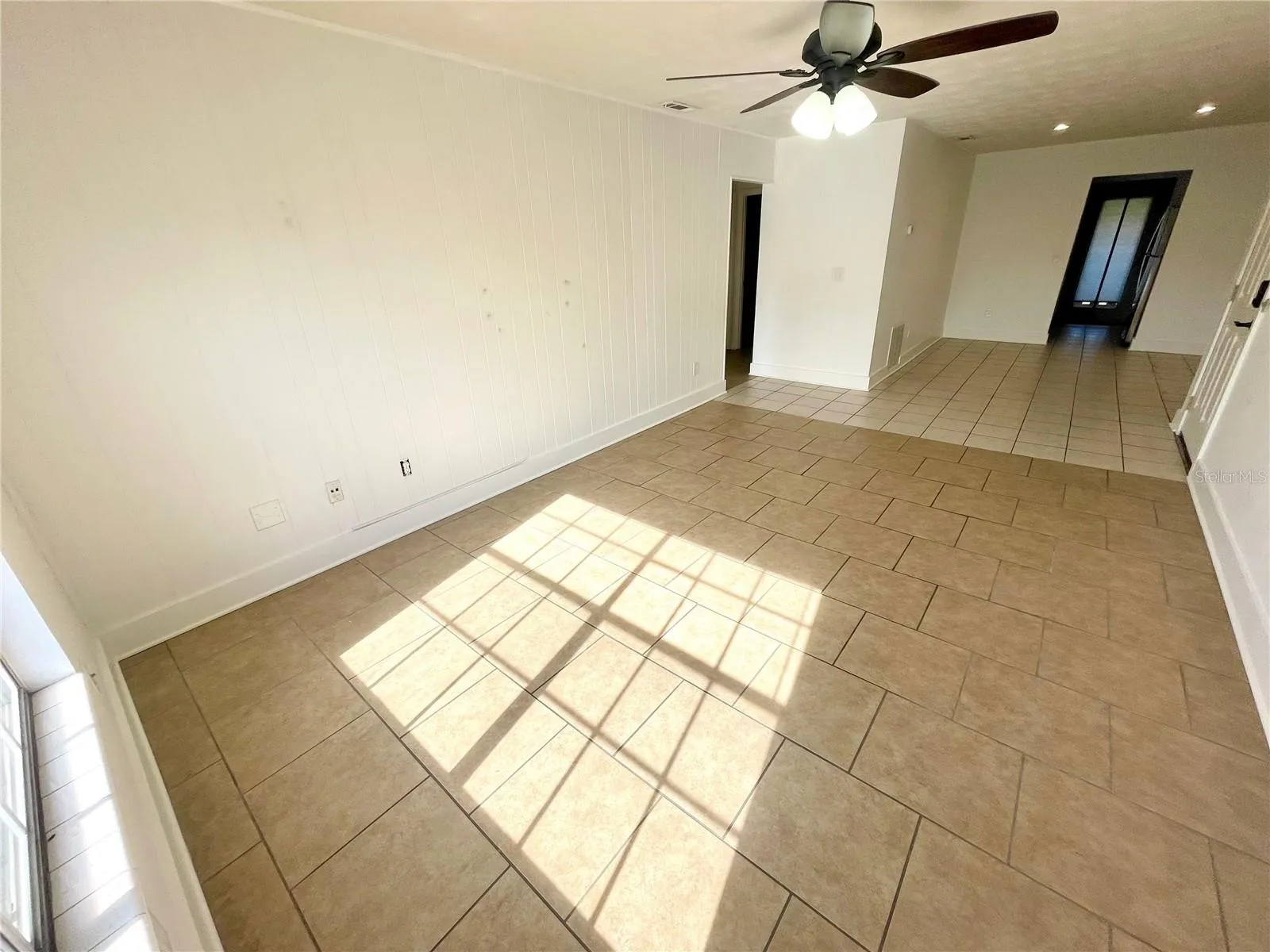 Living room and dining area