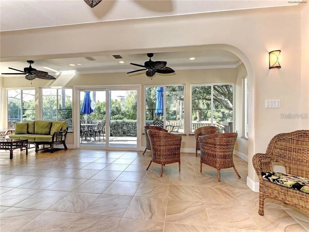 Bright clubhouse interior for gatherings and community